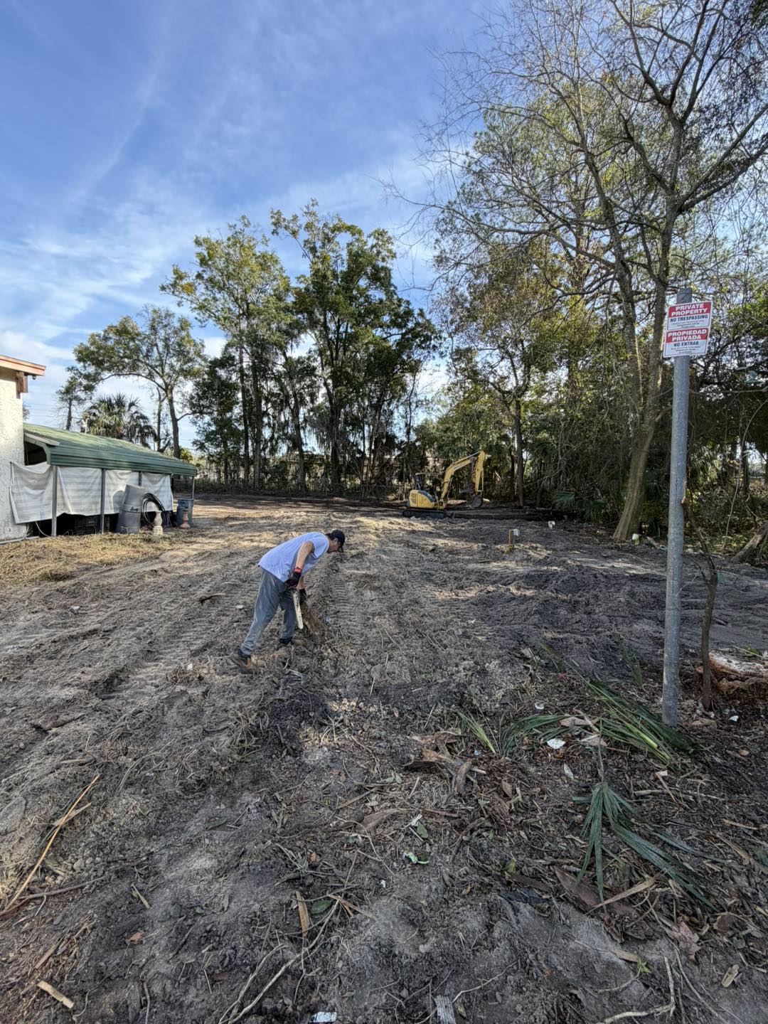 Land clearing and excavation project