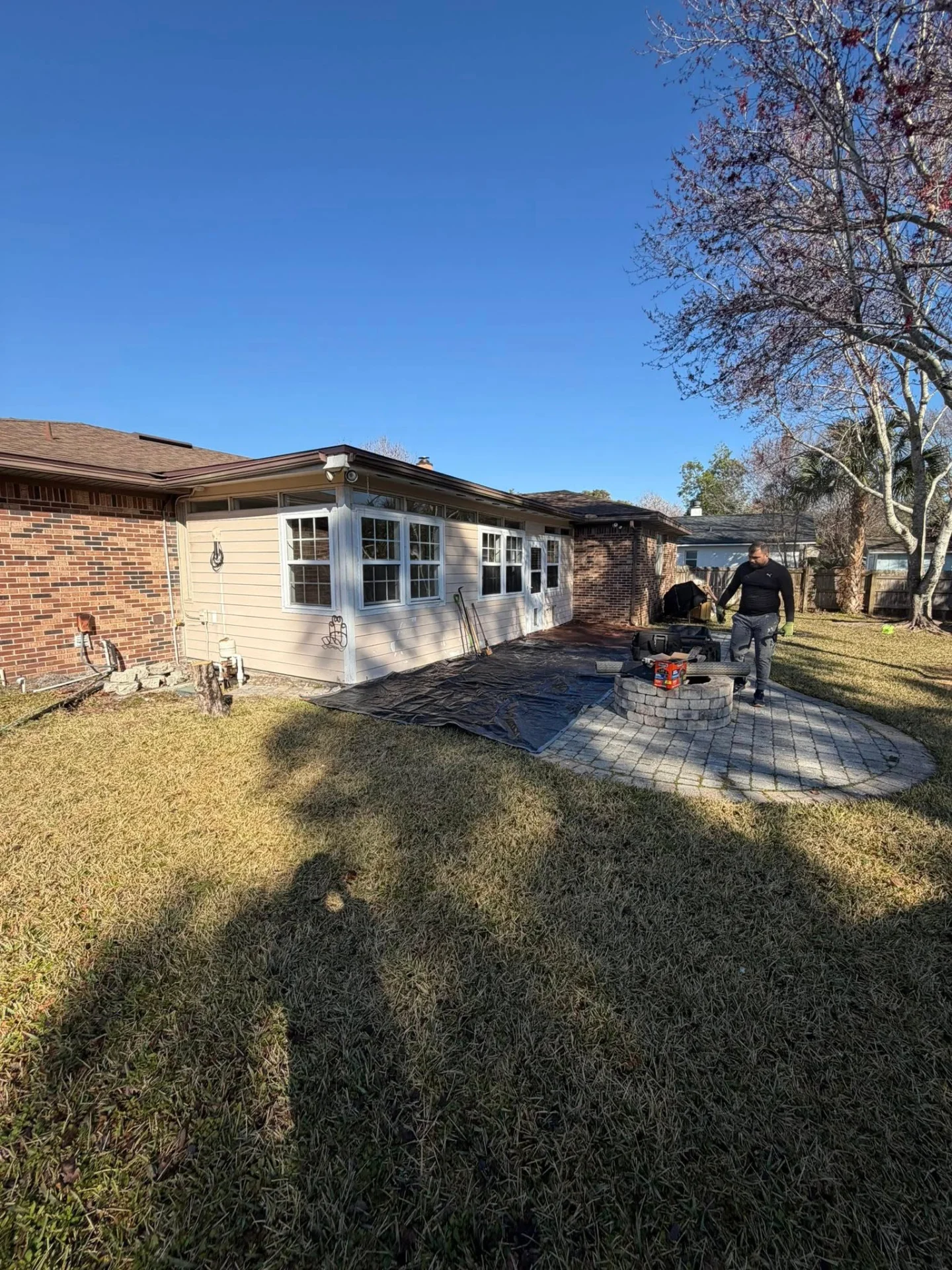 Completed sunroom addition project